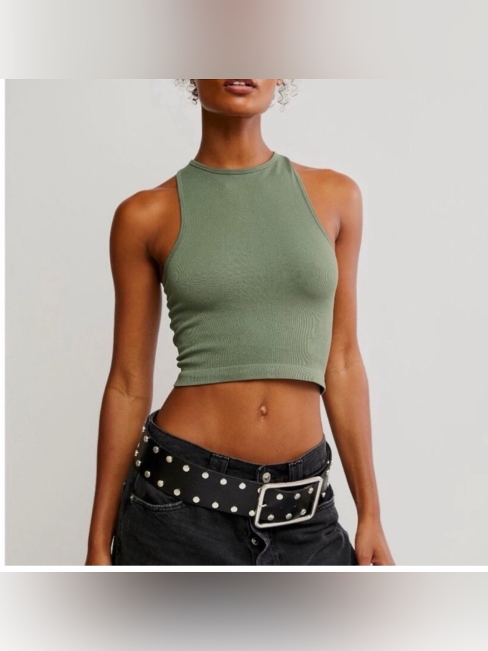 Intimately Free People Haley Bra Tank size M/L in army green